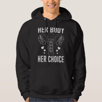 Her Body Her Choice Women's Feminism Pro Choice Ab Hoodie