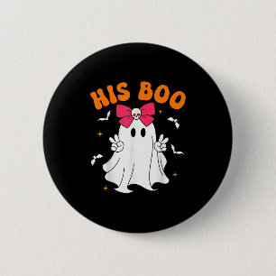Her Boo &amp; His Boo Funny Matching Halloween Cou 6 Cm Round Badge