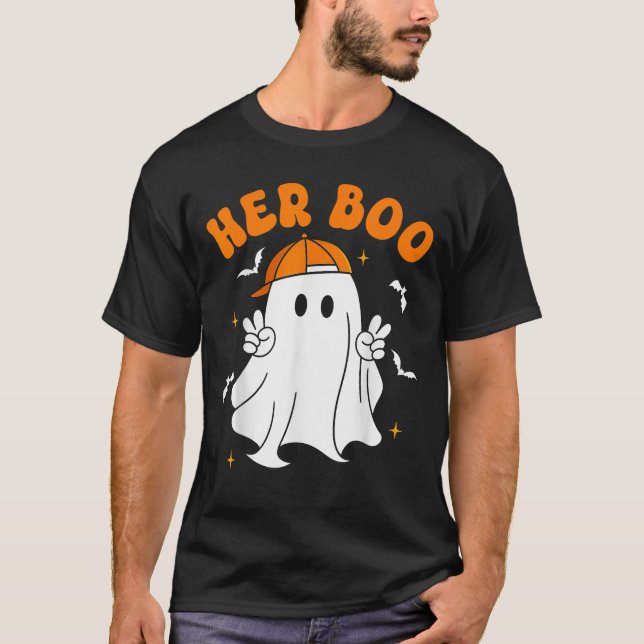 Her Boo &amp; His Boo Funny Matching Halloween Cou T-Shirt (Front)