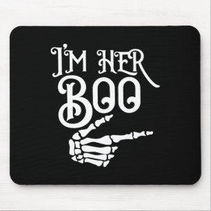 Her Boo Im His Ghoul Spooky Ghost Halloween Couple Mouse Pad