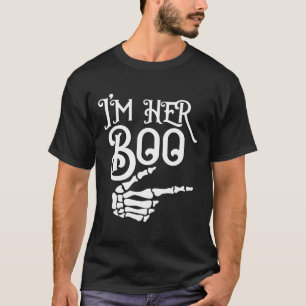 Her Boo Im His Ghoul Spooky Ghost Halloween Couple T-Shirt