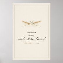 Her Children Arise Up Proverbs 31 28 Mum Gift Art