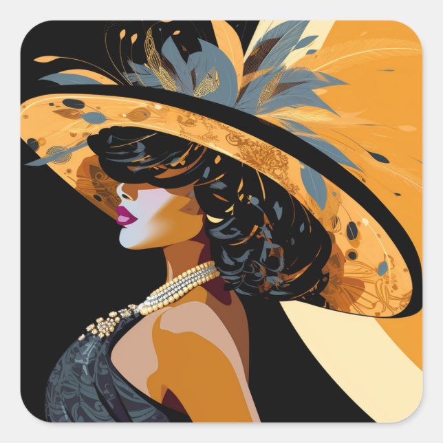 HER CROWN #1 SQUARE STICKER (Front)