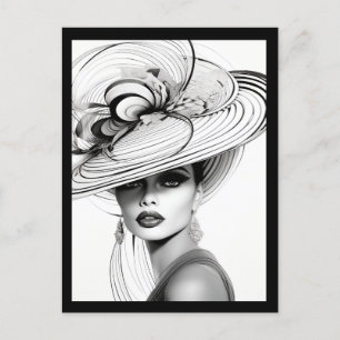 HER CROWN (BLACK AND WHITE) #2 POSTCARD