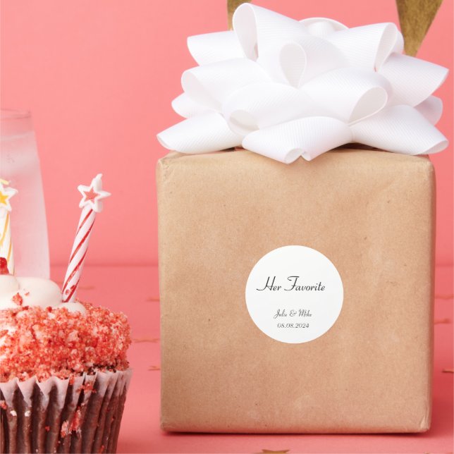her favorite wedding favor sticker (Party)