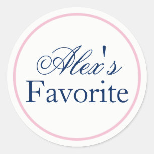 Her Favourite Bride Wedding Sticker Blush Pink/Nav