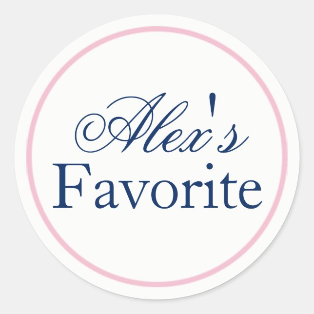 Her Favourite Bride Wedding Sticker Blush Pink/Nav (Front)