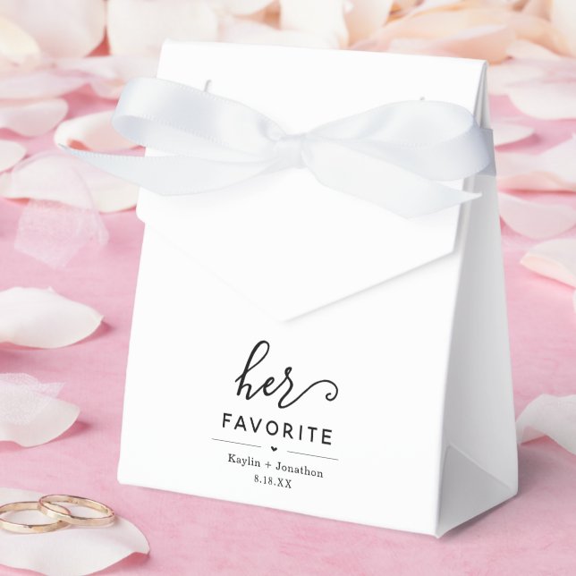 "Her Favourite" Wedding Bridal Shower Engagement Favour Box (Wedding)
