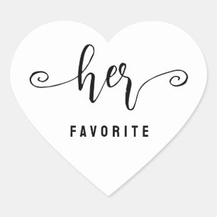 Her favourite Wedding  Heart Sticker