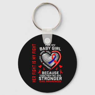 Her Fight Baby Girl Chd Awareness Heart Disease Da Key Ring