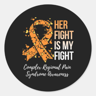 Her Fight Complex Regional Pain Syndrome Awareness Classic Round Sticker