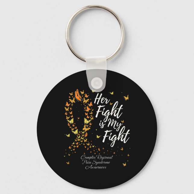 Her Fight Crps Complex Regional Pain Syndrome Awar Key Ring (Front)