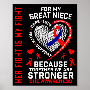 Her Fight Great Niece Chd Awareness Heart Disease  Poster