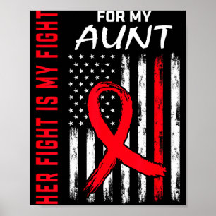 Her Fight Is My Fight Aunt Heart Disease Awareness Poster