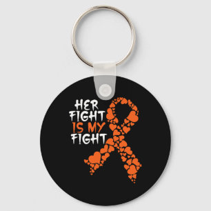 Her Fight Is My Fight Awareness Leukaemia Support Key Ring