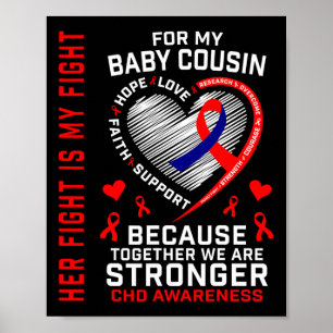 Her Fight Is My Fight Baby Cousin Warrior Heart Di Poster
