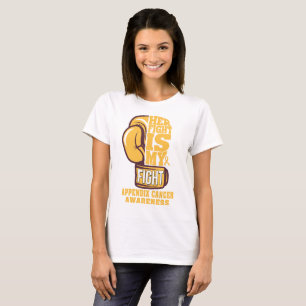 Her Fight is My Fight Boxing Glove Appendix Cancer T-Shirt