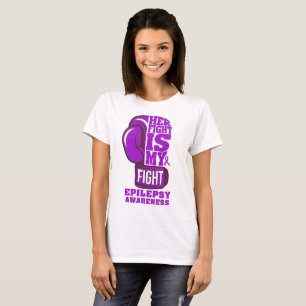 Her Fight is My Fight Boxing Glove Epilepsy T-Shirt