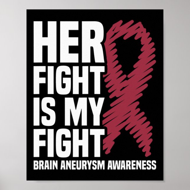 Her Fight Is My Fight Brain Aneurysm Awareness 1 Poster (Front)