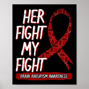 Her Fight Is My Fight Brain Aneurysm Awareness Fig Poster