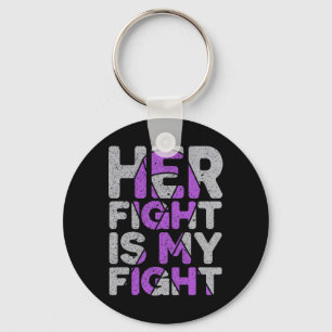 Her Fight is My Fight Epilepsy Awareness 1 Key Ring