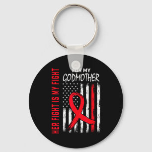 Her Fight Is My Fight Godmother Heart Disease Awar Key Ring
