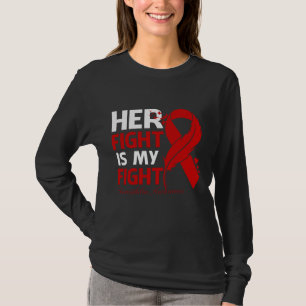 Her Fight Is My Fight HEMOPHILIA AWARENESS Feather T-Shirt