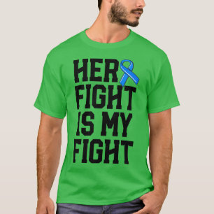 Her Fight Is My Fight Husband Men ALS Blue Ribbon  T-Shirt