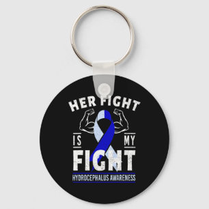 Her Fight is My Fight Hydrocephalus Awareness Mont Key Ring