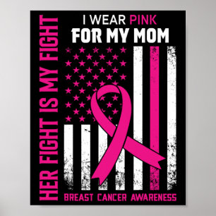 Her Fight Is My Fight I Wear Pink Mum Breast Cance Poster
