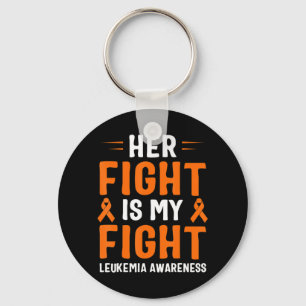 Her Fight Is My Fight Leukaemia Awareness Key Ring