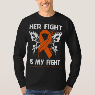 Her Fight Is My Fight LEUKEMIA AWARENESS Butterfly T-Shirt
