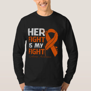 Her Fight Is My Fight LEUKEMIA AWARENESS Feather T-Shirt