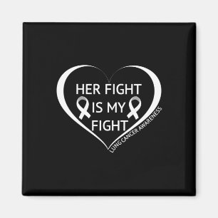 Her Fight Is My Fight Lung Cancer Awareness Month  Magnet