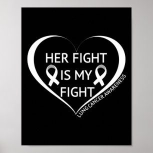 Her Fight Is My Fight Lung Cancer Awareness Month Poster