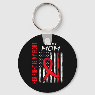 Her Fight Is My Fight Mom Heart Disease Awareness Key Ring