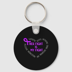 Her Fight Is My Fight Pancreatic Cancer Awareness  Key Ring