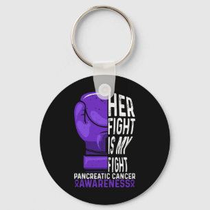 Her Fight is My Fight Pancreatic Cancer Awareness Key Ring