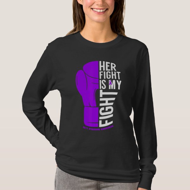 Her Fight is My Fight Rett Syndrome Awareness T-Shirt (Front)