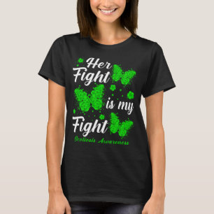 Her Fight Is My Fight Scoliosis Awareness Butterfl T-Shirt