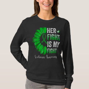 Her Fight Is My Fight Scoliosis Awareness Green Ri T-Shirt