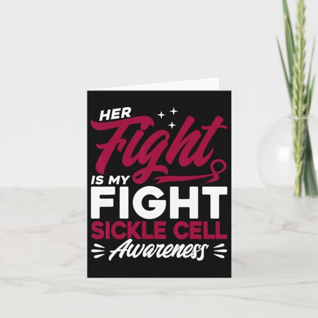 Her Fight Is My Fight Sickle Cell Awareness 2  Card (Front)