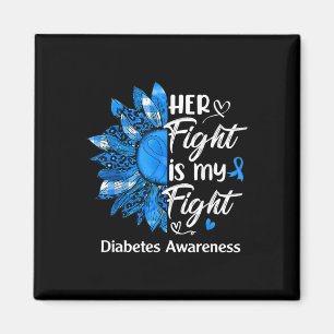 Her Fight Is My Fight Sunflower Diabetes Awareness Magnet