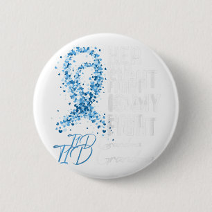 Her Fight Is My Fight T1D Grandma Type 1 Diabetes  6 Cm Round Badge