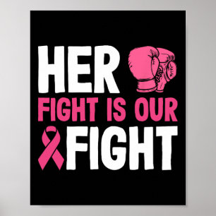 Her Fight Is Our Fight Boxing Glove Breast Cancer  Poster