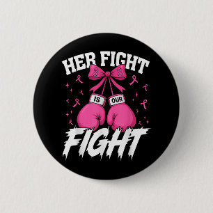 Her Fight Is Our Fight Breast Cancer Awareness Wom 6 Cm Round Badge
