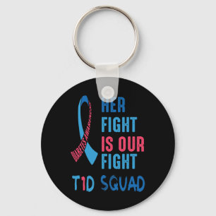 Her Fight Is Our Fight Diabetes Awareness Day T1d  Key Ring
