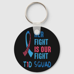 Her Fight Is Our Fight Diabetes Awareness Day T1d  Key Ring