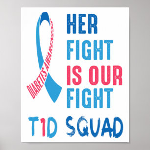 Her Fight Is Our Fight Diabetes Awareness Day T1D Poster