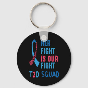 Her Fight Is Our Fight Diabetes Awareness Day T2d  Key Ring